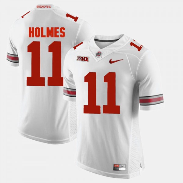 Ohio State Buckeyes Jalyn Holmes Men's #11 Game Alumni White College Football Jersey 2404VLCZ3